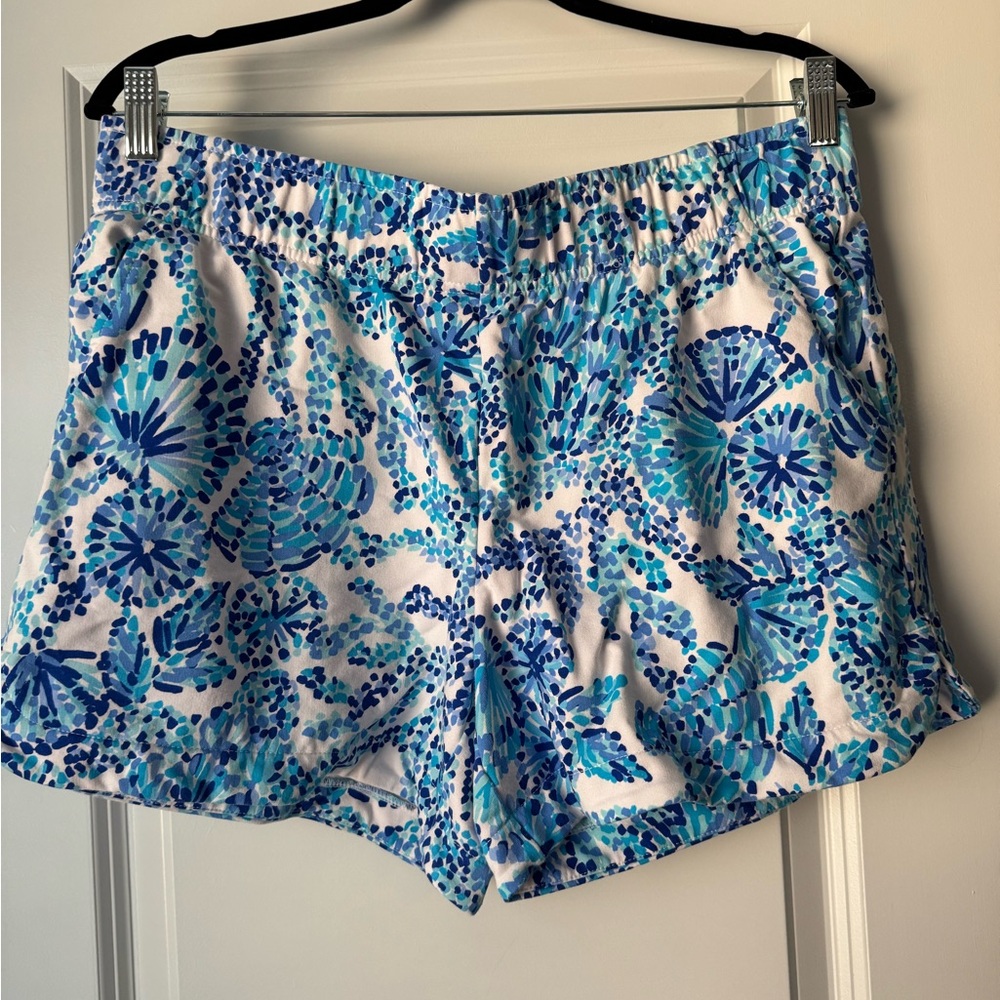 Lilly Pulitzer Blue and White Floral Shorts